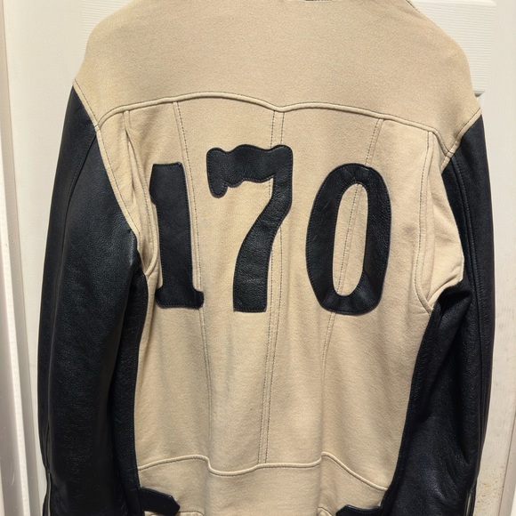 Dolce and Gabbana Leather/cotton motorcycle jacket - Picture 3 of 5